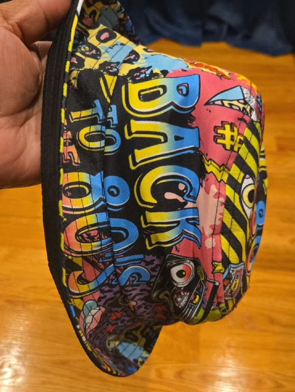 Adult 'Back to 80s' Colorful Graphic Bucket Hat